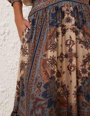 ZIMMERMANN 26S LONG-SLEEVE SHIRT & MAXI SKIRT SET 235
