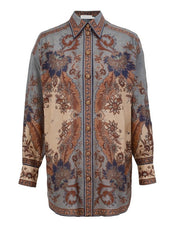 ZIMMERMANN 26S LONG-SLEEVE SHIRT & MAXI SKIRT SET 235