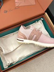 LP 26S BASIC 360 FLEXY WALK SNEAKER IN PINK FABRICS AND CALFSKIN