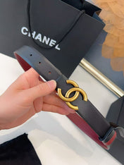 CHANEL 26S BELT 30 MM IN BLACK CALFSKIN 658695