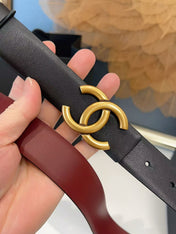 CHANEL 26S BELT 30 MM IN BLACK CALFSKIN 658695