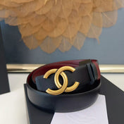 CHANEL 26S BELT 30 MM IN BLACK CALFSKIN 658695