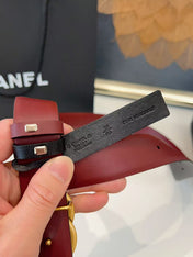 CHANEL 26S BELT 30 MM IN BLACK CALFSKIN 658695