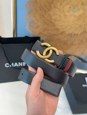 CHANEL 26S BELT 30 MM IN BLACK CALFSKIN 658695
