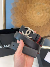 CHANEL 26S BELT 30 MM IN BLACK CALFSKIN 658696