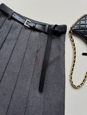 PRADA 26S PLEATED MIDI SKIRT 648