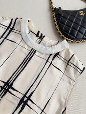 CHANEL 26S SLEEVELESS SILK TOP STYLE 1210