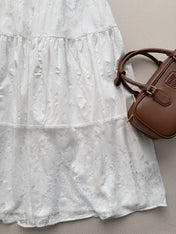 MIUMIU 26S LACE TRIM MIDI SKIRT 1225