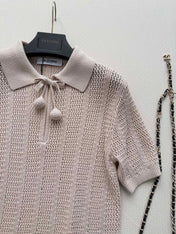 VALENTINO 26S SHORT-SLEEVE KNIT POLO SHIRT 468