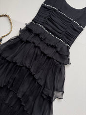 CHANEL 26S RUFFLED CHIFFON DRESS 1311