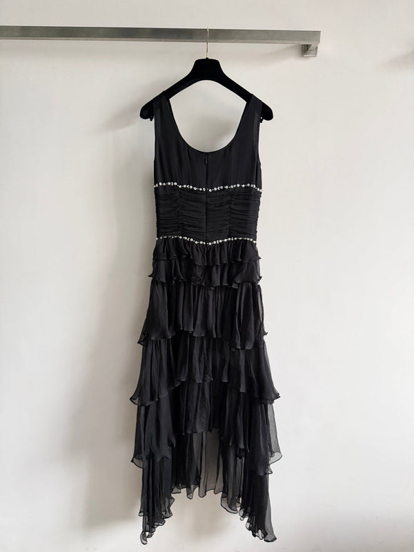 CHANEL 26S RUFFLED CHIFFON DRESS 1311