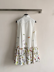 DIOR 26S SLEEVELESS PRINTED COTTON DRESS 1356