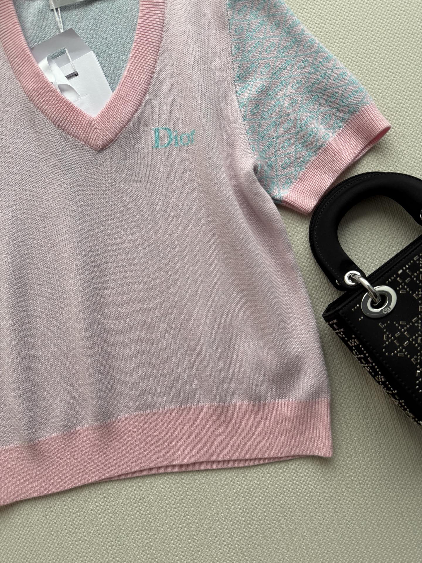 DIOR 26S SHORT-SLEEVE KNIT TOP 1307