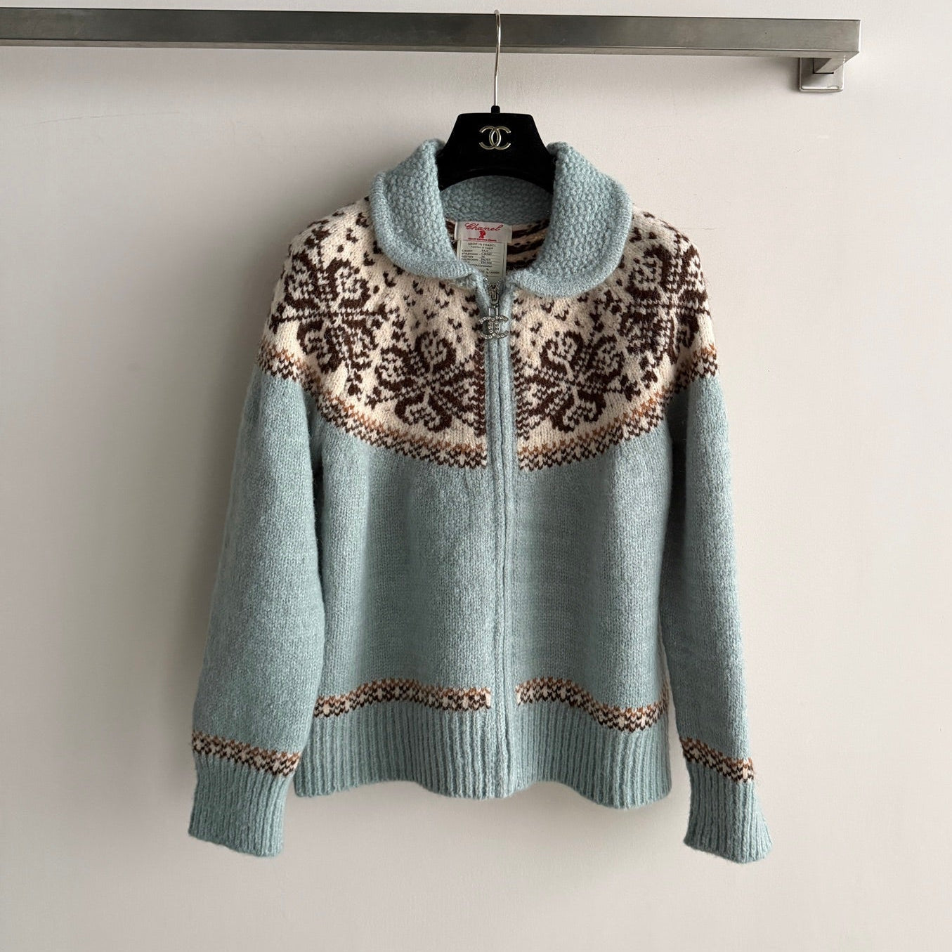 CHANEL 26S ZIP-UP KNIT CARDIGAN 1717