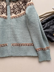CHANEL 26S ZIP-UP KNIT CARDIGAN 1717