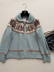 CHANEL 26S ZIP-UP KNIT CARDIGAN 1717