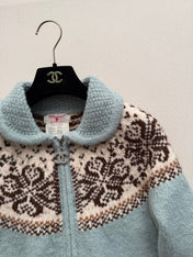 CHANEL 26S ZIP-UP KNIT CARDIGAN 1717