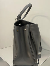 RODEO LARGE BAG 40 IN GREY SMOOTH CALFSKIN SILVER HARDWARE