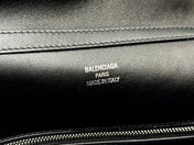 RODEO LARGE BAG 40 IN BLACK SMOOTH CALFSKIN SILVER HARDWARE