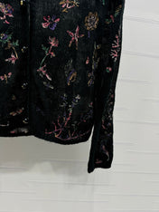 DIOR KNITTED V-NECK FLORAL EMBROIDERED CARDIGAN 276698