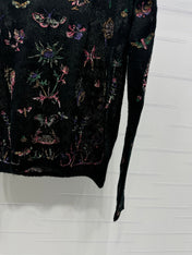 DIOR FLORAL EMBROIDERED KNITTED LONG-SLEEVE TOP 276695