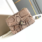 HANDBAG 25 IN GREY SHINY PYTHON LEATHER