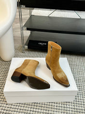 ANKLE BOOTS 45 MM IN PEANUT BROWN SUEDE