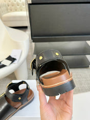 MINO SANDAL IN BLACK CALFSKIN