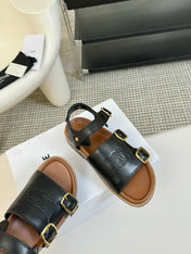 MINO SANDAL IN BLACK CALFSKIN