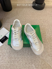 BOTTEGA VENETA 26S SNEAKERS IN SILVER CALFSKIN