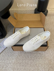 LP 26S LACE-UP SNEAKERS IN CREAM WHITE SUEDE