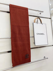 SCARF 190 CM IN RED BROWN CASHMERE 393186