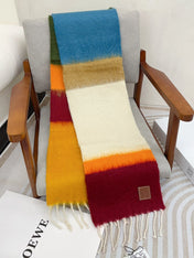 SCARF 185 CM IN COLORFUL GRADIENT WOOL AND MOHAIR 396249