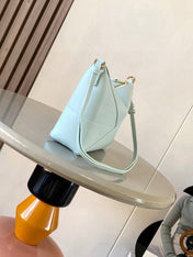 LOEWE 25S PUZZLE FOLD BAG 23 IN PALE BLUE CALFSKIN