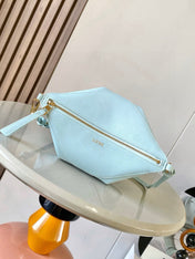 LOEWE 25S PUZZLE FOLD BAG 23 IN PALE BLUE CALFSKIN
