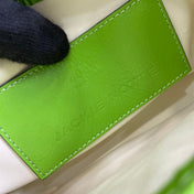 JACKIE NOTTE MINI BAG 19 IN LIME GREEN CRACKED LACQUER CALFSKIN GOLD HARDWARE