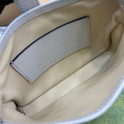 JACKIE NOTTE MINI BAG 19 IN WHITE CALFSKIN GOLD HARDWARE
