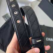 CHANEL 26S BELT 30 MM IN BLACK CALFSKIN 652633