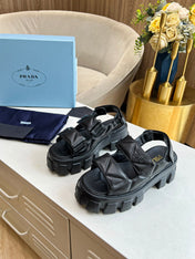 PRA MONOLITH NAPPA SANDALS BLACK LAMBSKIN