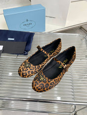 BALLET FLAT IN HONEY HORSEHAIR