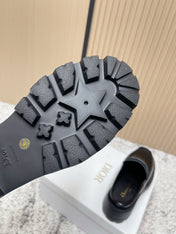 DIOR 25S BOY MULES IN BLACK CALFSKIN
