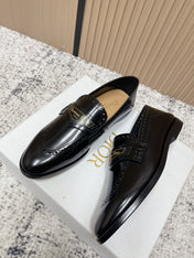 DIOR 25S BOY LOAFERS IN BLACK CALFSKIN