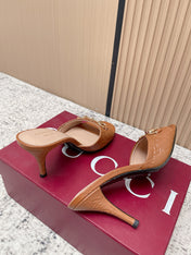 GUCCI 26S HIGH-HEEL SANDALS 85 MM IN LIGHT BROWN CALFSKIN