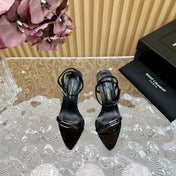 KITTY SANDALS 70 IN BLACK MAROON SHINY LEATHER