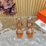 IVRESSE 65 SANDAL CARAMEL CALFSKIN