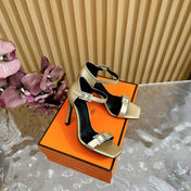 JULY SANDAL 105 MM IN LIGHT GOLD CALFSKIN