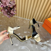 JULY SANDAL 105 MM IN LIGHT GOLD CALFSKIN