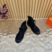 HM 25S KOOLER ANKLE BOOTS IN BLACK CANVAS