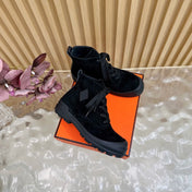 HM 25S KOOLER ANKLE BOOTS IN BLACK SUEDE