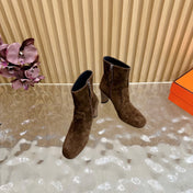 HM 25S ANKLE BOOTS 70 MM IN BROWN SUEDE